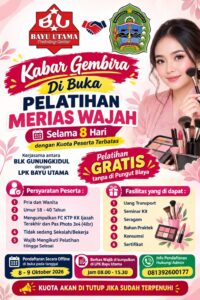 KABAR GEMBIRA! PELATIHAN MERIAS WAJAH DIBUKA KEMBALI! 💄✨